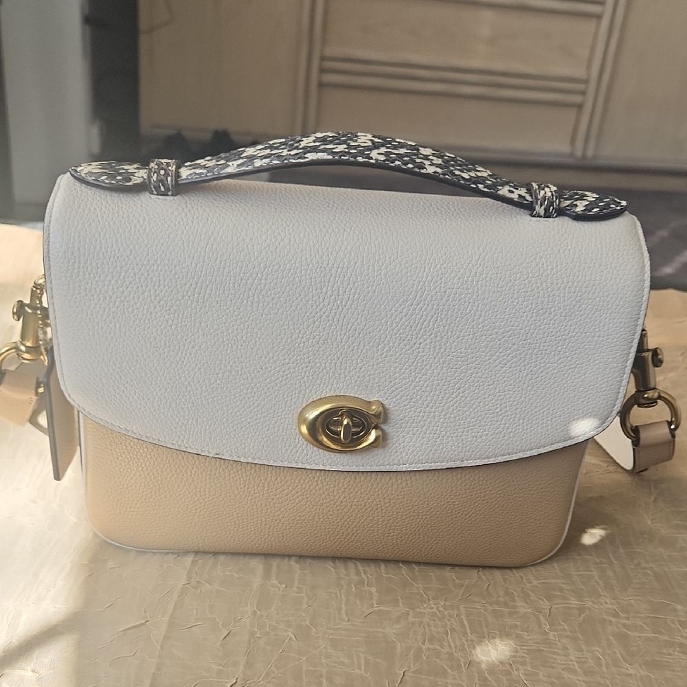 Cassie Crossbody Colorblock With Snakeskin Detail